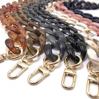 CXQD Fashion Gold Color Decoration Big Long Colorful Resin Acrylic Bag Strap Shoulder Jewelry Phone Chain Gift For Women