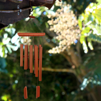 Wind Chimes ไม้หลอด Wind Chime กลางแจ้ง Deep Tone Chimes อนุสรณ์ Wind Chimes สำหรับ Patio Garden Home Porch Backyard