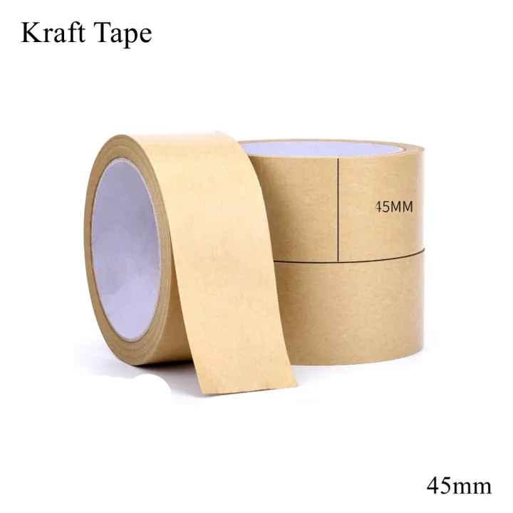 45mm Kraft Tape Recyclable Gummed Paper Masking Box Carton Sealing Packing Brown Bundled Self