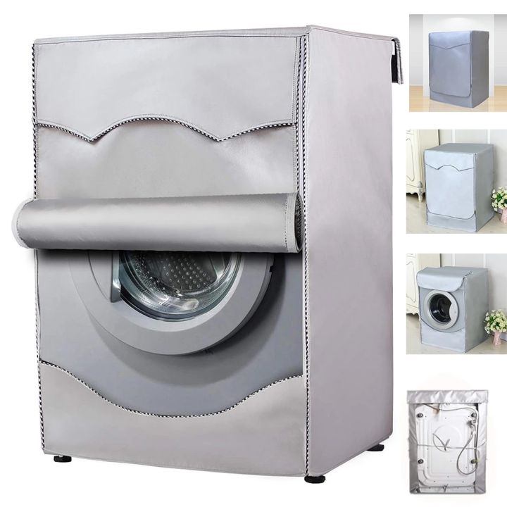 hot-xijxexjwoehjj-516-ลูกกลิ้งอัตโนมัติเครื่องซักผ้าฝาครอบกันน้ำเครื่องซักผ้าครีมกันแดดเครื่องเป่าโพลีเอสเตอร์สีเงินกันฝุ่น-funda-lavadora-portati
