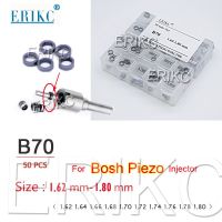 ERIKC 50ชิ้นหัวฉีด Piezo B70ปรับเครื่องซักผ้าขนาด Shim 1.62-1.80มม. ปะเก็นชุดเครื่องมือซ่อมสำหรับการฉีด Piezo Bosch