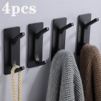 【YF】 Stainless Steel Wall Organizer Hooks Behind-door Key Cloth Hanger Hook Bathroom Robe Towel Holder Rack Kitchen Accessories