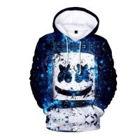 MarshmelloชายหญิงแขนยาวHoodedเสื้อกันหนาวHoodies 3Dการพิมพ์เสื้อใหม่เสื้อกันหนาว0487เด็กเสื้อผ้าใส่ลำลองสำหรับฤดูใบไม้ร่วงฤดูหนาวหลวมเสื้อพูลโอเวอร์กีฬาTops