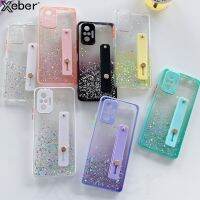 Floveyoo กระเป๋าใส่ของเลื่อมแวววาวสายรัดข้อมือสำหรับ Xiaomi Redmi Note 11 10S 9 Pro Max 9S 9A 9C 9T 8 Poco M4 M3 F3 X3 NFC ฝาครอบใส