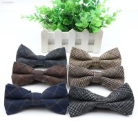 ◇ Gentlemen Cotton Bowtie Wedding Business Bow Tie For Man England Plaid Striped Dark Color Neck Ties Women Skinny Gravatas Cravat