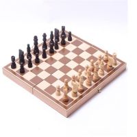 Folding Wooden International Chess Set Pieces Set Board Game Funny Game Chessmen Collection Portable Board Game