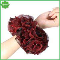 TDPTI76V8 กำมะหยี่สีทอง ขนาดใหญ่ scrunchies อีลาสติก ศิลปะผ้าศิลปะ แหวนผมผ้ากำมะหยี่เงายืดหยุ่น ง่ายๆ ชุดคลุมศีรษะ เชือกมัดผมหางม้าแวววาว ผมเส้นผม