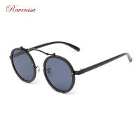 RAVENISA Brand Design Round Metal Sunglasses For Man Female Black Polarized UV400 Sun Glasses Punk Gothic Steampunk Eyewear