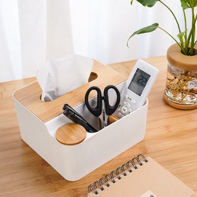 Tissue Box with Cover Napkin Holder Home Storage Boxes Dispenser Case Office Organizer for Toilet, Bedroom
