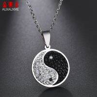 【cw】 Auxauxme Yinyang Bagua Taiji Pendant Necklace Men Magical Chinese Amulet Collar