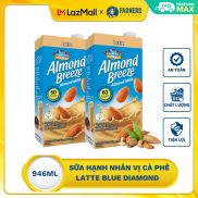 Sữa hạnh nhân vị cà phê latte Blue Diamond 946 ml thơm ngon giàu dinh dưỡng