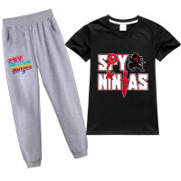 Spy Ninjas ชุดเสื้อยืดเด็กผู้ชายเด็กผู้หญิง,เสื้อยืดแขนสั้นคอกลมกางเกงกีฬาแฟชั่นแบบลำลองปี PT1137A