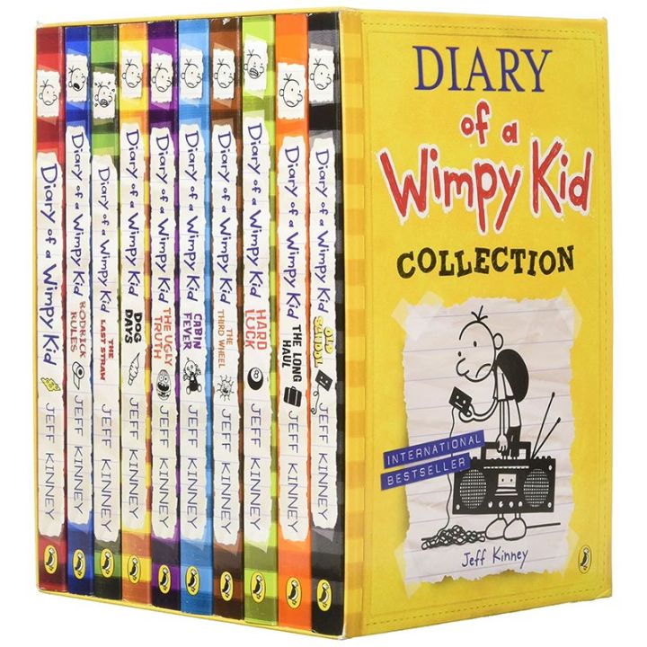 English original Diary of a Wimpy Kid Box Set 10 small fart child Diary ...