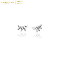 Louis Montini (Jewelry) Sterling Silver 925 Earrings ต่างหูเงินแท้ 92.5% ต่างหูผู้หญิง รูปใบไม้ LJER73