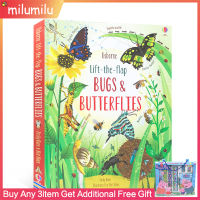 สมุดภาพ Usborne Lift-the-flap Bugs and Butterflies สําหรับเด็ก