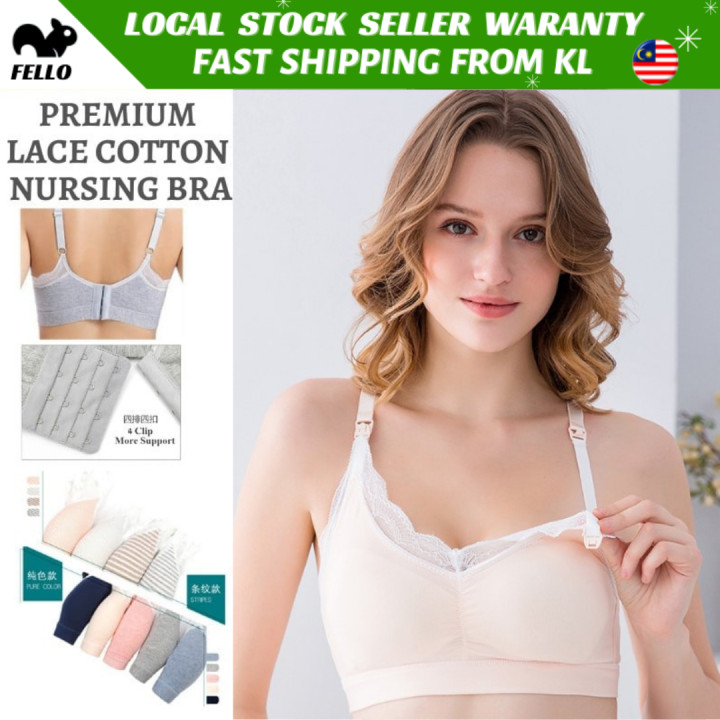 Ready Stock Malaysia) FELLO Upgrade Premium Lace Lady Soft Nursing