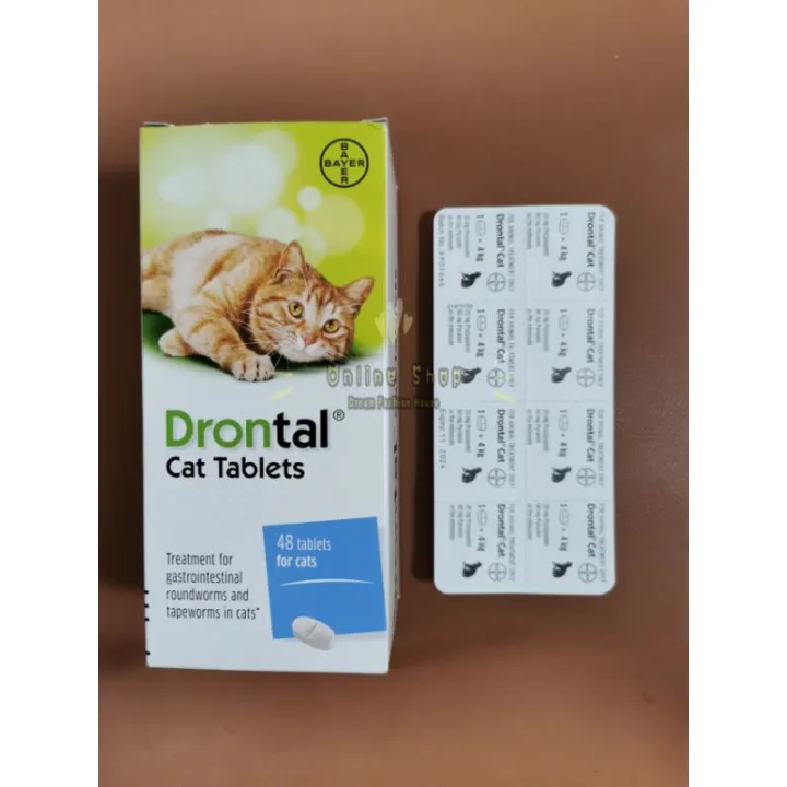 Ready Stock Ubat Cacing Drontal Cat Kucing Original Product Per Tablet Lazada