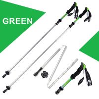 ☍❅ New 5 Section Folding Walking Stick Hiking Accessories Folding Aluminium Alloy Climbing Stick Trekking Pole Telescopic Baton