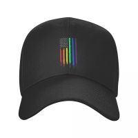 Rainbow American Flag Gay Pride Baseball Cap Sports Men Womens Adjustable LGBT Lesbian Dad Hat Summer Hats Snapback Caps