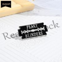 【hot sale】 ❆ B36 Black Razor Blade Enamel Pin Classic TV Show Punk Badge Fashion Jewelry Brooches Bag Clothes Lapel Pin Buckle Gift