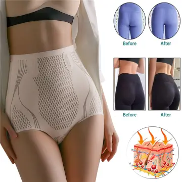 Women Body Shaper Fiber Restoration Shapewear Tightening Tummy Control Underwear  High Waist Panties Belly Compression