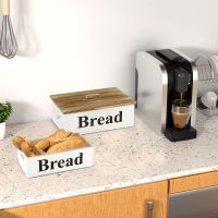 Wooden Nordic ins wind bread box food seal cassette cover wooden kitchen store content box two-piece