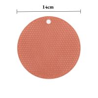 14cm Round Candy Color Waterproof Silicone Non-slip Heat Mat Coaster Placemat Mug Glass Drink Mat