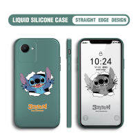 เคส GGK สำหรับ Realme C30S การ์ตูนตลก Lilo &amp; Stitch เคสโทรศัพท์คลุมทั้งหมดของเหลวทรงสี่เหลี่ยมดั้งเดิมเคสป้องกันทนแรงกระแทกกล้อง