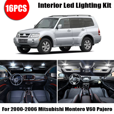For 2000-2006 Mitsubishi Montero V60 Pajero car accessories White Canbus Error Free LED Interior Light Reading Light Kit Map