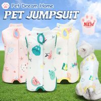 Cat Weaning Disinfection Kit Puppy Cat Jumpsuit Anti-Lick Recovery Clothing Post-Surgery Cute Printed Pet Cat Dogs Care Clothing Dresses