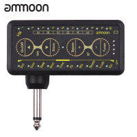 Ammoon Multi-Effects หูฟังกีตาร์เครื่องขยายเสียงชาร์จกระเป๋าหูฟังแอมป์กีต้าร์พร้อมแจ็ค3.5มม.10 Preamp Chorus Phaser Reverb Delay จูนเนอร์ส่วนบุคคล Practice