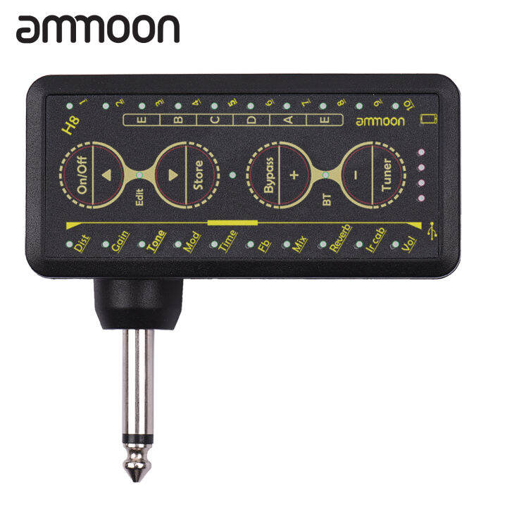 ammoon Multieffects Guitar Headphone Amplifier Rechargeable Pocket