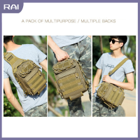 【RAI】 Outdoor Military tactical SLING Sport กระเป๋าเดินทางหน้าอกกระเป๋าสะพายกระเป๋าสะพายอุปกรณ์ตั้งแคมป์เดินป่า