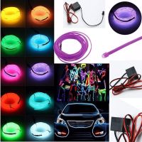 DC 12V 1M 2M 3M Flexible Neon Light Dance Party Car Decor Light LED Strip Lamp EL Wire Light Clothing String Light Rope Tube