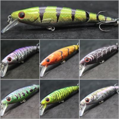 ❄☽۞ wLure Fishing Lures 10cm 14g Jointed Minnow Jerkbait 2 Segments Tight Wobble Floating 2 size 4 Hooks 3D Hard Eyes S652