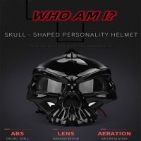 New riding skull helmets mens fashion motorcycle half helmets can be worn on both sides. Cool and handsome skull personality