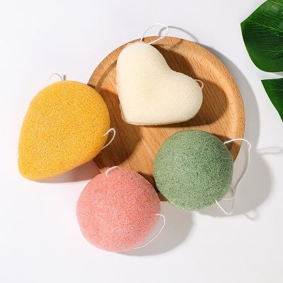 【CW】❅✽  1pc Face Cleaning Sponge Exfoliator Puff  Round Konjac Washing Sponges Makeup Tools for