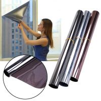 1M/2M/3Mx50CM Sun Block Window Film Silver Office Door Home Bedroom Bathroom One Way Mirror Insulation Black/sliver/Blue 06