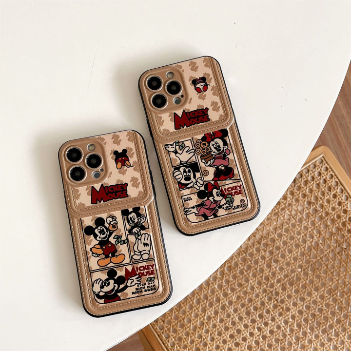 เคสครอบโทรศัพท์-iphone-iphone-14-13-12-11-pro-max-ลายการ์ตูนสีน้ำตาลสุดหรูสัมผัสดอลลาร์