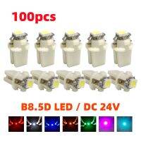 Discount 100x B8.5D LED 5050 SMD DC 24V Bus Truck Panel Bulbs Instrument Dashboard Lamps Indicators Lights White Red Green Blue