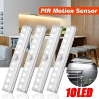 Wireless LED Under Cabinet Light PIR Motion Sensor Lamp 10 LEDs For Wardrobe Cupboard Closet Kitchen Lighting Led Night Light