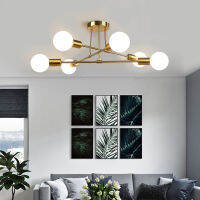 Modern LED Pendant Lamp AC85-265V Nordic Indoor Ceiling Light Black Golden Chandelier Bedroom Living Room For Home Decor Fixture