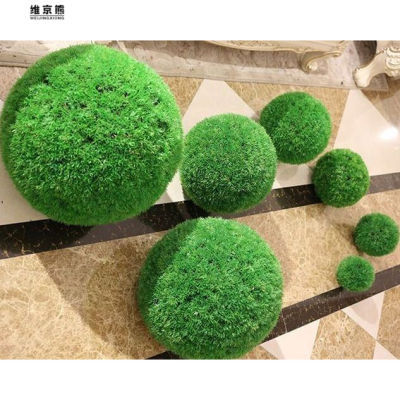Hiasan Kamar ใช้สอย: ลูกบอลสีเขียว,ลูกกลมขนาดใหญ่,ลูกหญ้า,ลูกบอลลายดอกไม้จำลองขนาดใหญ่,ลูกบอลตกแต่ง,ลูกบอลหญ้าพลาสติก,ดอกไม้พลาสติกประดิษฐ์ Flowerhuilinshen