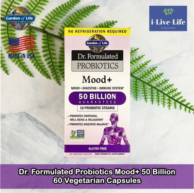 โปรไบโอติก  Dr. Formulated Probiotics Mood+ 50 Billion 60 Vegetarian Capsules - Garden of Life