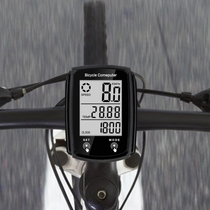 หน้าจอสัมผัสแบ็คไลท์จักรยานเสือภูเขา-อุปกรณ์รถจักรยานจอ-lcd-แบบมีสายมาตรวัดความเร็วจักรยาน