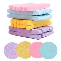 【FCL】◄☂ 12Pcs/Bag Makeup Puff Compression Cleaning Sponge Facial Cleansing Remover