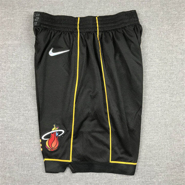 ready-stock-shot-goods-hot-sale-basketball-shorts-2021-22-mens-miami-heat-75th-anniversary-jersey-shorts-black