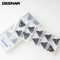 10PCS DESKAR TNMG160404 TNMG160408 MA R-VF L-VF LF6008 เครื่องตัดเครื่องกลึง CNC ตัดคาร์ไบด์แทรกใบมีดโลหะผสมสําหรับเครื่องจักรโลหะ