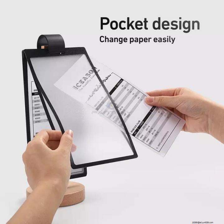 holder acrylic menu card holder menu holder stand wood SVIAO Solid