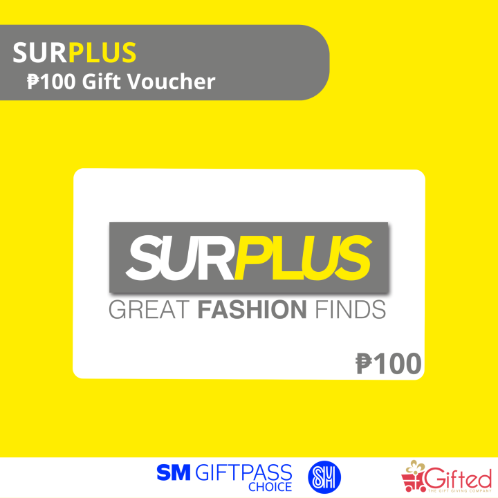 Surplus PHP 100 Gift Voucher Lazada PH